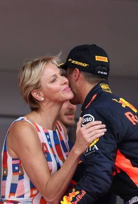Podium Cheers Daniel Ricciardo Red Bull Racing Formula 1 GP Monaco 27 u200b u200b05 2018 Photo mspb Jean Petin podium Daniel Ricciardo formula 1 GP Monaco 2018