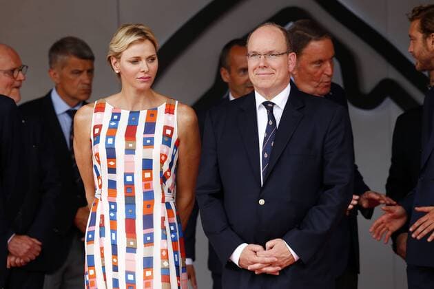 Monte Carlo: Motorsport: FIA Formula One World Championship WM Weltmeisterschaft 2018, Grand Prix of Monaco on May, 27, 2018, (Photo by Hoch Zwei) Princess Charlene of Monaco and Prince Albert II of Monaco Monte Carlo Monaco