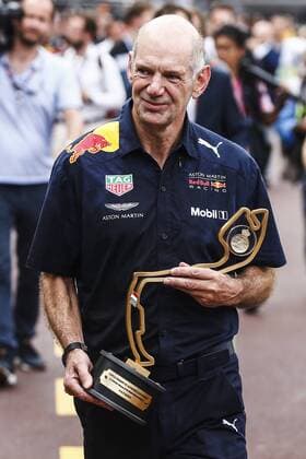 May 27, 2018 - Montecarlo, Monaco - Adrian Newey with the trophy of the victory portrait during the Race of Monaco Formula One Grand Prix at Monaco on 27th of May, 2018 in Montecarlo, Monaco. F1 Grand Prix of Monaco  - ZUMAn230 20180527_zaa_n230_859 Copyright: xXavierxBonillax