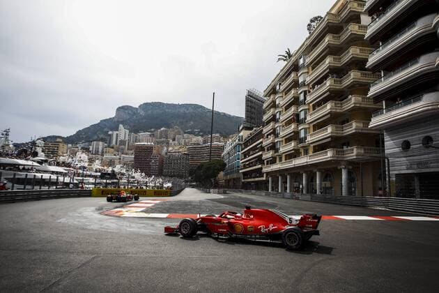 May 27, 2018 - Montecarlo, Monaco - 05 Sebastian Vettel from Germany with Scuderia Ferrari SF71H during the Race of Monaco Formula One Grand Prix at Monaco on 27th of May, 2018 in Montecarlo, Monaco. F1 Grand Prix of Monaco  - ZUMAn230 20180527_zaa_n230_900 Copyright: xXavierxBonillax