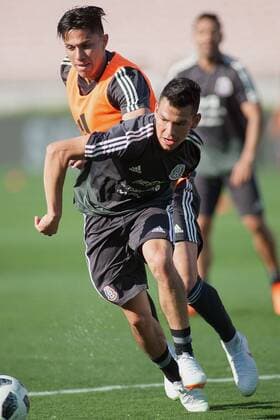May 27, 2018 - Pasadena, California, U.S - Hirving Chuky Lozano of the Mexico national team Nationalteam during their final practice at the Rose Bowl in Pasadena, California on Sunday May 27, 2018. Mexico Practice at Rose Bowl - ZUMAp124 20180527_zaa_p124_503 Copyright: xJavierxRojasx