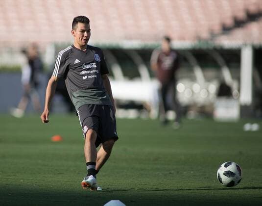May 27, 2018 - Pasadena, California, U.S - Hirving Chuky Lozano of the Mexico national team Nationalteam during their final practice at the Rose Bowl in Pasadena, California on Sunday May 27, 2018. Mexico Practice at Rose Bowl - ZUMAp124 20180527_zaa_p124_504 Copyright: xJavierxRojasx