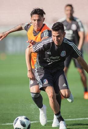 May 27, 2018 - Pasadena, California, U.S - Hirving Chuky Lozano of the Mexico national team Nationalteam during their final practice at the Rose Bowl in Pasadena, California on Sunday May 27, 2018. Mexico Practice at Rose Bowl - ZUMAp124 20180527_zaa_p124_509 Copyright: xJavierxRojasx