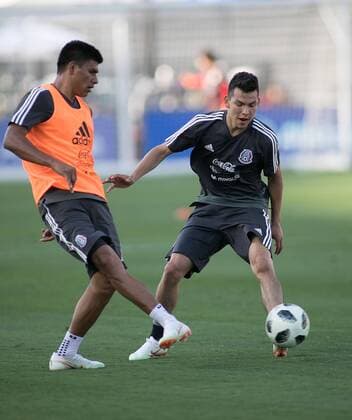 May 27, 2018 - Pasadena, California, U.S - Hirving Chuky Lozano of the Mexico national team Nationalteam during their final practice at the Rose Bowl in Pasadena, California on Sunday May 27, 2018. Mexico Practice at Rose Bowl - ZUMAp124 20180527_zaa_p124_510 Copyright: xJavierxRojasx