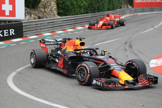 27th May 2018, Circuit de Monaco, Monaco, Monte Carlo; Monaco Formula 1 Grand Prix, race day; Aston Martin Red Bull Racing TAG Heuer; Daniel Ricciardo  ActionPlus12029974 Octane