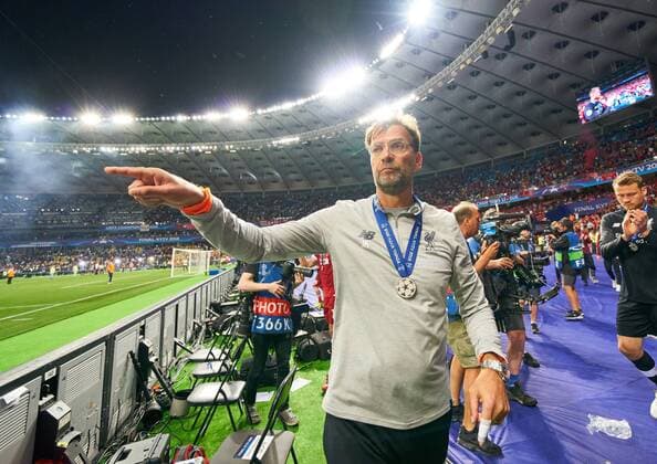 Juergen KLOPP Coach Liverpool outstrips fans REAL MADRID FC LIVERPOOL 3 1 Football UEFA Champions League Final Kiev Ukraine May 26 2018 CL Season 2017 2018