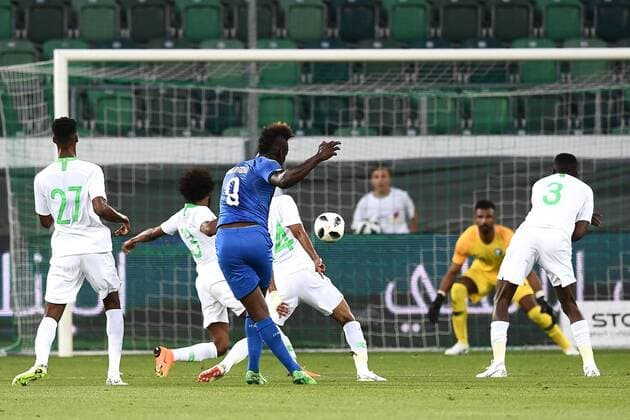 Mg San Gallo (Svizzera) 28 05 2018 - amichevole Arabia Saudita-Italia foto Matteo Gribaudi Image nella foto: gol Mario Balotelli 