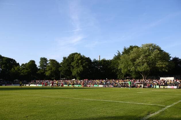 Thursday 17 05 2018 Season 2017 2018 Friendly match in the Herne Mondpalast Arena DSC tub Eickel BVB 09 Borussia Dortmund Opposite stand of the Mondpalast Arena