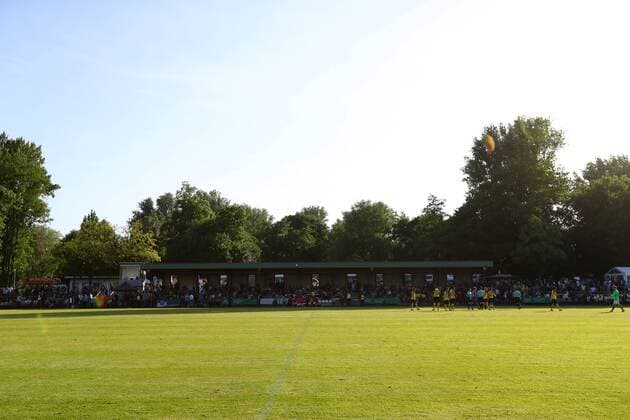 Thursday 17 05 2018 Season 2017 2018 Friendly match in the Herne Mondpalast Arena DSC Wanne Eickel BVB 09 Borussia Dortmund Grandstand of the Mondpalast Arena