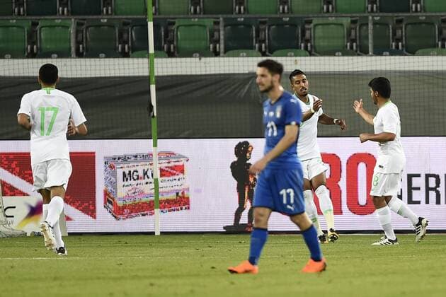 San Gallo (Svizzera) 28 05 2018 - amichevole Arabia Saudita-Italia foto Daniele Buffa Image nella foto: esultanza gol Yahya Al-Shehri 