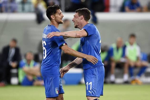 San Gallo (Svizzera) 28 05 2018 - amichevole Arabia Saudita-Italia foto Daniele Buffa Image nella foto: esultanza gol Andrea Belotti 
