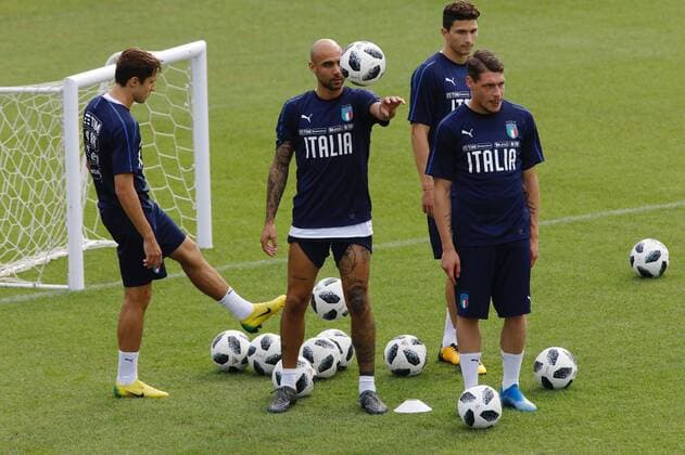 Photo Maro Bucco - LaPresseMay 30th, 2018 Coverciano - Florence, ItalySportNational A retreatIn the pic: training session for Italian Soccer Team  Copyright: xMarcoxBuccox-xLaPressex