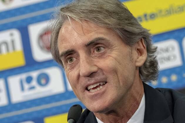 Roberto Mancini (selectioneur de l equipe d Italie) FOOTBALL : Conference de presse - Italie - Match amical - Nice - 31 05 2018 NorbertScanella Panoramic 