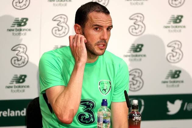 Republic of Ireland press conference PK Pressekonferenz FAI National Training Centre, Dublin 1 6 2018 John O Shea John O Shea 1 6 2018  Copyright: x©INPHO BryanxKeanex CK3I1370