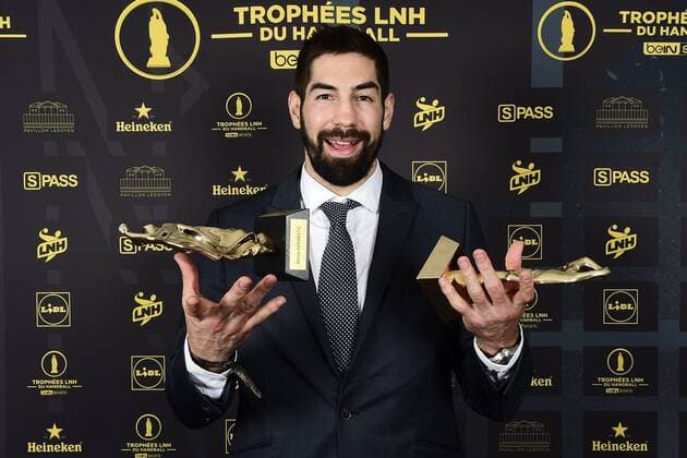 Themen der Woche - SPORT KW22 Bilder des Tages - SPORT Nikola Karabatic - MVP et trophee du meilleur demi centre de la lidl Starligue HANDBALL : Ceremonie des trophees des champions LNH 2018 - Paris - 01 06 2018 - Nikola Karabatic - MVP et trophee du meilleur demi centre de la lidl Starligue JBAutissier Panoramic 