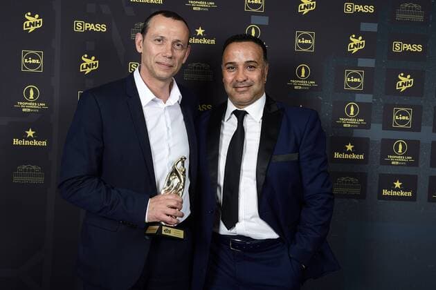 Ghani Yalouz - directeur general de l INSEP Patrice Canayer - Trophee du Meilleur entraineur de lidl Starligue HANDBALL : Ceremonie des trophees des champions LNH 2018 - Paris - 01 06 2018 JBAutissier Panoramic 