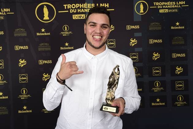 Samir Bellahceme - trophee du meilleur Espoir de Lidl StarLigue HANDBALL : Ceremonie des trophees des champions LNH 2018 - Paris - 01 06 2018 JBAutissier Panoramic 
