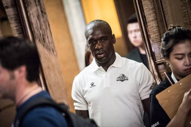 **EXCLUSIVE**Dutch retired football player Clarence Seedorf prepares for the official portrait filming session of the 2018 Super Penguin Soccer Celebrity Game in Shanghai, China, 31 May 2018. Official portraits of football stars for the 2018 Super Penguin Soccer Celebrity Game  20180602_05154