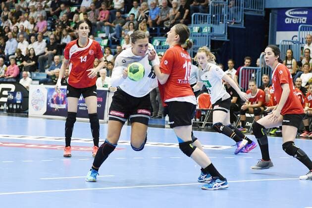 Two-goal brawl 19 Emily Boelk DHB Germany EURO Qualifiers Women Germany vs Turkey 02 06 2018 EURO EC Qualifiers Women Germany vs Turkey 02 06 2018 Copyright: xEIBNER JuergenxAugstx EP_JOGI