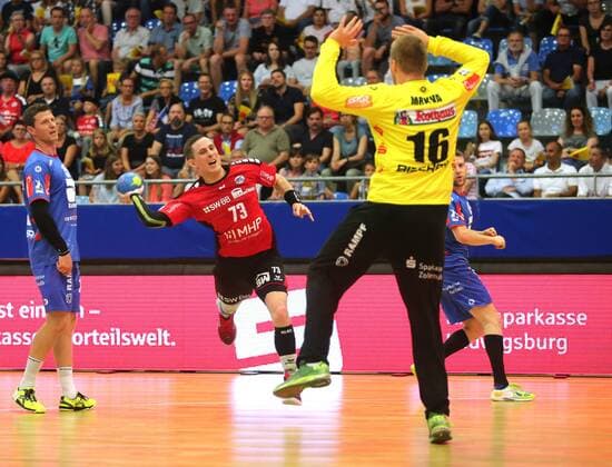 BAU 02 06 2018 Bietigheim Handball SG BBM Bietigheim vs HBW Balingen Weilstetten v Martin Marcec BBM Tomas Mrkva Balingen