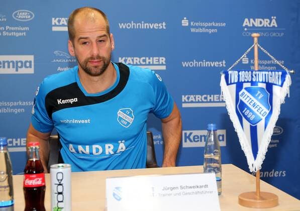 BAU 03 06 2018 Stuttgart Handball TVB Stuttgart PK coach Jürgen Schweikardt remains coach and receives a 3-year contract coach Jürgen Schweikardt