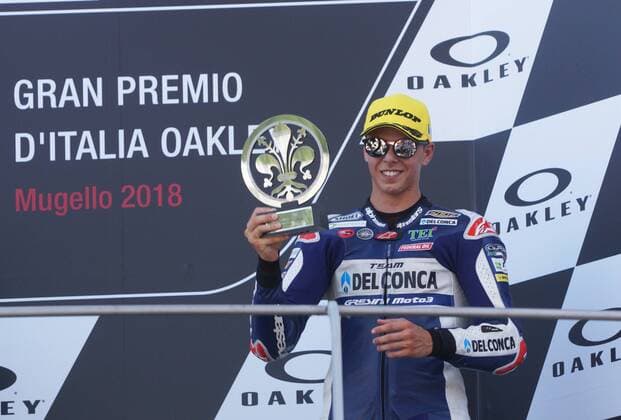 Photo Alessandro La Rocca LaPresse 2018 03 june, GRAN PREMIO D ITALIA Oakley MotoGP GRAN PREMIO D ITALIA Oakley- Autodromo Internazionale del Mugello- 2018-Race 1 in the photo:Podium- Fabio Di Giannantonio - 3 cl. race 1  Copyright: xAlessandroxLaxRocca LaPresse & xx