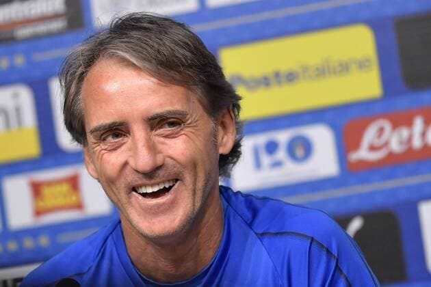 Photo Marco Alpozzi - LaPresse June 03, 2018 Vinovo (Italy) press conference PK Pressekonferenz of the Italian national football team at the Vinovo Traing Center before trying match with Nederland In the pic: Roberto Mancini  Copyright: xMarcoxAlpozzi LaPressex