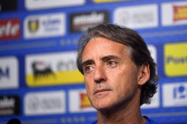 Photo Marco Alpozzi - LaPresse June 03, 2018 Vinovo (Italy) press conference PK Pressekonferenz of the Italian national football team at the Vinovo Traing Center before trying match with Nederland In the pic: Roberto Mancini  Copyright: xMarcoxAlpozzi LaPressex