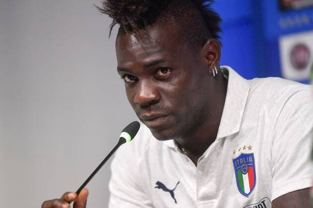 Photo Marco Alpozzi - LaPresse June 03, 2018 Vinovo (Italy) press conference PK Pressekonferenz of the Italian national football team at the Vinovo Traing Center before trying match with Nederland In the pic: Mario Balotelli  Copyright: xMarcoxAlpozzi LaPressex