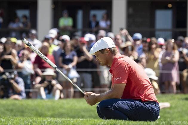 DUBLIN, OH - JUNE 03: Bryson DeChambeau focuses on his putt on the 18th green during the final round of the Memorial Tournament at Muirfield Village Golf Club in Dublin, Ohio on June 03, 2018. (Photo by Shelley Lipton Icon Sportswire) GOLF: JUN 03 PGA Golf Herren - the Memorial Tournament Icon180603228 EDITORIAL USE ONLY