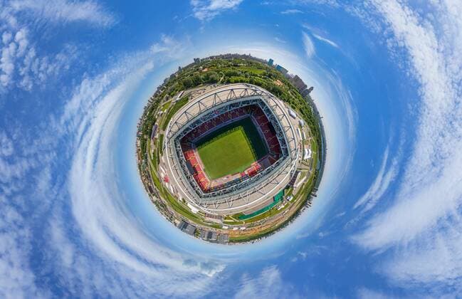 WM 2018 Sportstätte, Spartak-Stadion, Moskau Aerial image of Spartak Stadium (Otkritie Arena), Moscow, Russia. AirPanoxLLC 