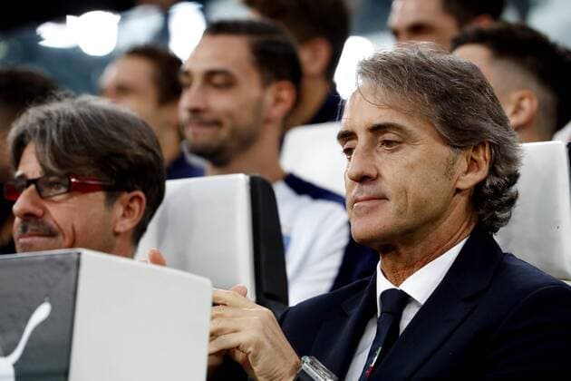 (l-r) coach Gian Roberto Mancini of Italy during the International Friendly Länderspiel match between Italy and The Netherlands at Allianz Stadium on June 04, 2018 in Turin, Italy International friendly match 2017 2018 xVIxVIxImagesx xMauricexvanxSteenxIVx 11131000