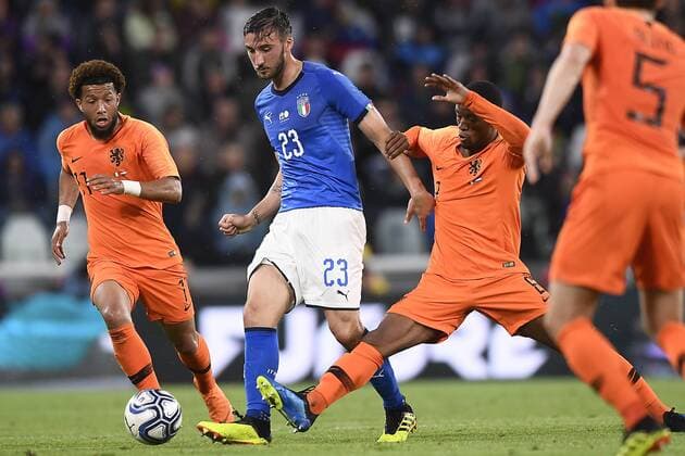 Photo LaPresse - Fabio Ferrari June 4, 2018 Turin ( Italy ) Italy vs Netherlands - friendly match - Allianz Arena Stadium of Turin. in the pic:Bryan Cristante (Italy)  Copyright: xLaPresse FabioxFerrarix