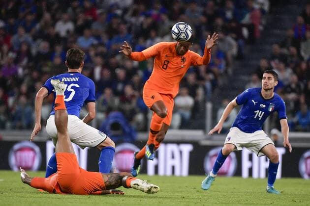 Photo LaPresse - Marco Alpozzi June 4, 2018 Turin ( Italy ) Italy vs Netherlands - friendly match - Allianz Arena Stadium of Turin. in the pic: Georginio Wijnaldum (Netherlands);  Copyright: xLaPresse MarcoxAlpozzix