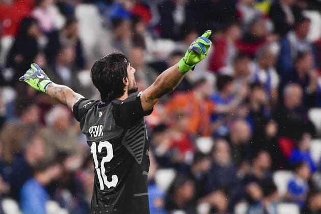 Photo LaPresse - Marco Alpozzi June 4, 2018 Turin ( Italy ) Italy vs Netherlands - friendly match - Allianz Arena Stadium of Turin. in the pic: Mattia Perin (Italy)  Copyright: xLaPresse MarcoxAlpozzix