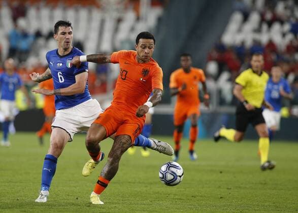 June 4, 2018 - Turin, Italy - Menphis Depay during the International Friendly Länderspiel match between Italy v Holland at the Allianz Stadium on June 4, 2018 in Turin, Italy. Italy v Netherlands - International Friendly  - ZUMAn230 20180604_zaa_n230_771 Copyright: xLorisxRosellix