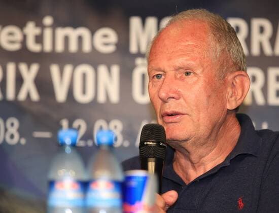 FORMULA 1 - Marc Marquez SPIELBERG,AUSTRIA,05.JUN.18 - MOTORSPORTS, FORMULA 1 - Red Bull Ring, Marc Marquez, press conference PK Pressekonferenz Image shows motorsport consultant Helmut Marko (Red Bull Racing). GEPAxpictures xMarioxBuehner