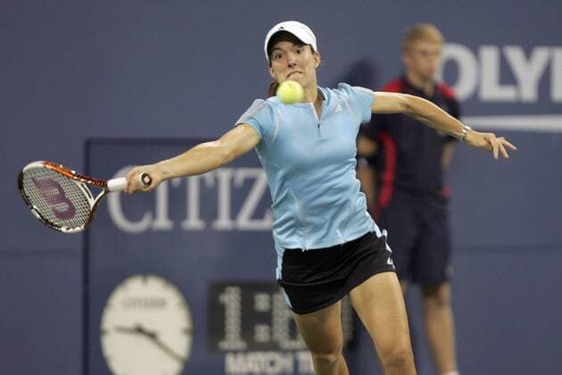- NEW YORK, USA : Belgian Justine Henin-Hardenne during her women final match against Maria Sharapova of Russia at the US Open Tennis tournament, Saturday 09 September 2006, in Flushing Meadows, New York. Sharapova won 6-4, 6-4. DIDIERxMOSSIAT  x5013844x