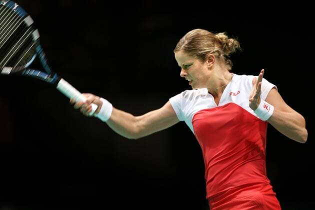 20061105 - HASSELT, BELGIUM : Belgian Kim Clijsters during her final match against Estonia s Kaia Kanepi at the Gaz de France Stars tennis tournament, Sunday 05 November 2006, in Hasselt. Clijsters won 6-3, 3-6, 6-4. YORICKxJANSENS  x5424047x