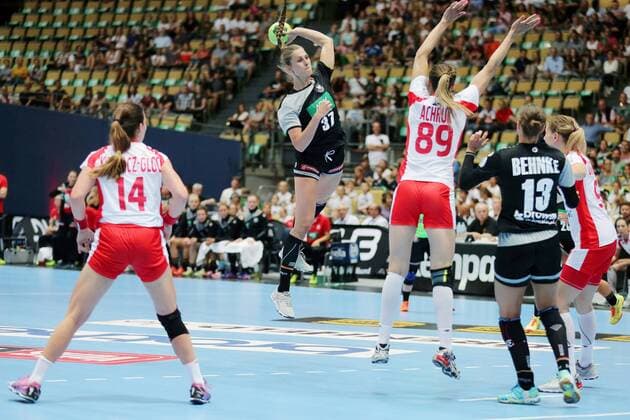 Alicia Stolle GER during the Laender match of the Handball Women between Germany and Poland on 06 06 18 in the Olympiahalle Muenchen Test match Handball Women Germany Poland Muenchen Copyright: xEIBNER MarcelxEngelbrechtx EP_MET
