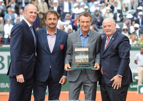 Roland Garros - Mats Wilander Suede Guy Foret Henri Leconte Bernard Guidicelli France TENNIS : Roland Garros - 06 06 2018 chryslenecaillaud panoramic 