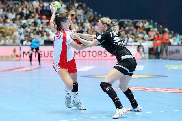 Monika Kobylinska POL and m28 during the Laender match of the Handball Women between Germany and Poland on 06 06 18 in the Olympiahalle Muenchen Test match Handball Women Germany Poland Muenchen Copyright: xEIBNER MarcelxEngelbrechtx EP_MET