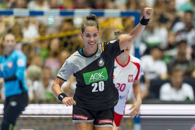 GER Handball Laenderpiel Women Germany vs Poland 06 06 2018 Olympiahalle Muenchen GER Handball Laenderpiel Women Germany vs Poland in picture Cheers to Maike Schirmer Germany 20 nordphotox xStraubmeier nph00004