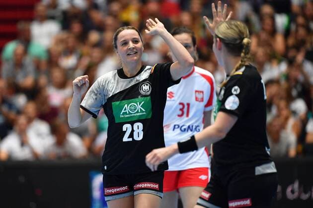 Franziska MUELLER GER Cheers Joy Enthusiasm Action Handball Laender match of women Germany GER Poland POL 30 29 am 06 06 2018 Olympiahalle in Muenchen