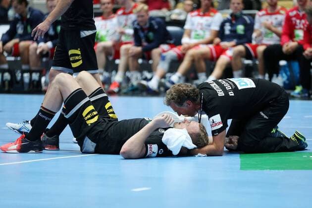 Julius Kuehn GER in the Laender match of the Handball men between Germany and Norway on 06 06 18 in the Olympiahalle Muenchen Test match handball men Germany Norway Muenchen Copyright: xEIBNER MarcelxEngelbrechtx EP_MET