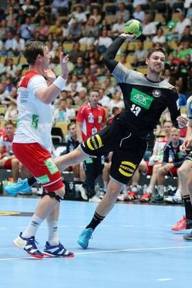 Hendrik Pekeler GER during the Laender match of the Handball men between Germany and Norway on 06 06 18 in the Olympiahalle Muenchen Test match handball men Germany Norway Muenchen Copyright: xEIBNER MarcelxEngelbrechtx EP_MET