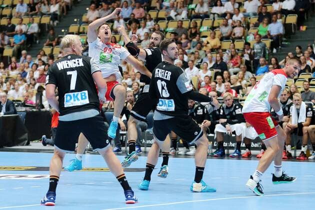 Espen Lie Hansen NOR during the Laender match of the Handball men between Germany and Norway on 06 06 18 in the Olympiahalle Muenchen Test match handball men Germany Norway Muenchen Copyright: xEIBNER MarcelxEngelbrechtx EP_MET