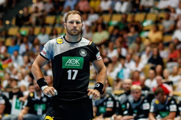 Muenchen Germany 06 06 2018 Handball Laenspiel der Maenner Germany Norway Steffen Weinhold GER is watching DeFodi507