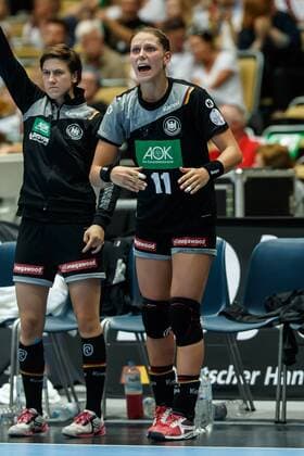 Muenchen Germany 06 06 2018 Handball Laender match of women Germany Poland Xenia Smits GER gestures gesticulation DeFodi507
