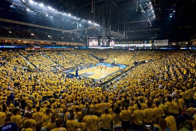 Basketball Berlin 07 06 2018 easyCredit BBL 1 Bundesliga Season 2017 2018 Playoffs Final Game 2 Alba Berlin FC Bayern Munich Mercedes Benz Arena Sport Venue